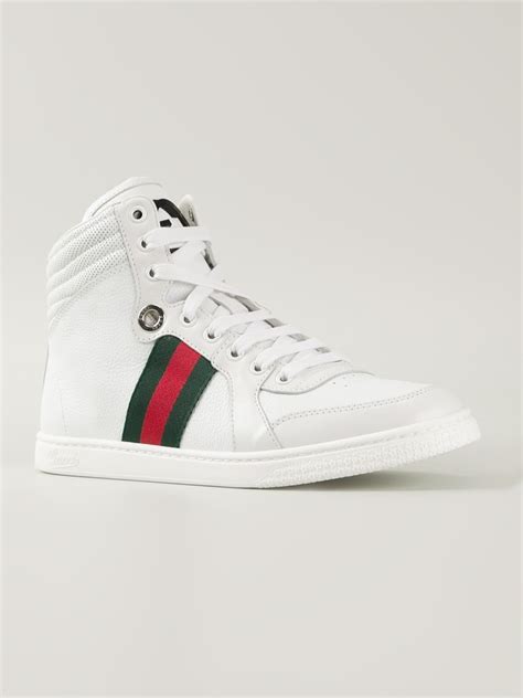 gucci white high top sneakers.